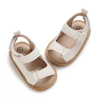 Bebé Niño Niña Sandalias de PU Suave de la parte Inferior de Suela de Verano Sandalias de Bebé Antideslizante Bebé Primer Walker Zapatos de Cuna