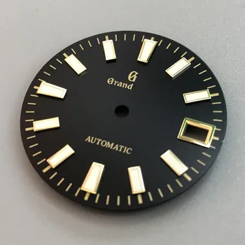 Reloj de los hombres accesorios GS dial para nh35 movimiento 28,5 mm Japón C3 lume Avanzada de la Calidad reloj de Buceo accesorios
