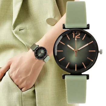 La Moda De Las Señoras De Los Deportes Simple Dial Negro Reloj De Cuarzo Ocasional 2023 Venta Caliente Verde Correa De Silicona Reloj De Las Mujeres Vestido De Relojes De Pulsera