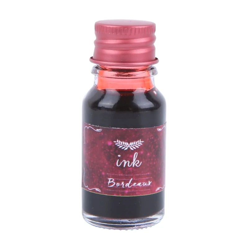 1 Botella de Puro Colorido 10ml Pluma Estilográfica de Tinta No-carbono, Recarga de Tinta de Papelería