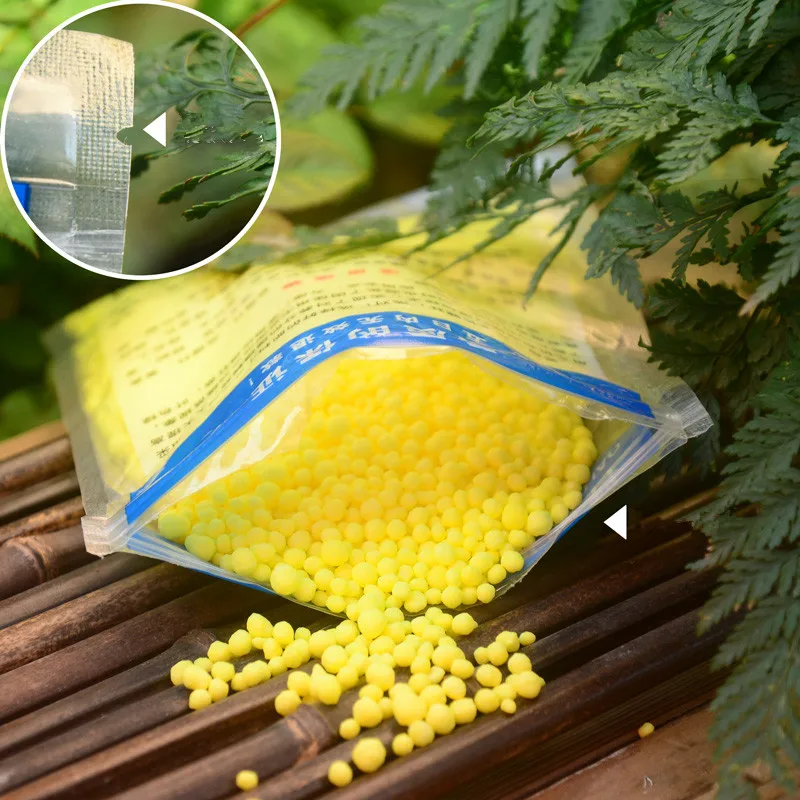 200g Amarillo Granular de Lenta liberación Fertilizante Compuesto Especial de compuestos orgánicos abono para las plantas de follaje para el hogar jardinería