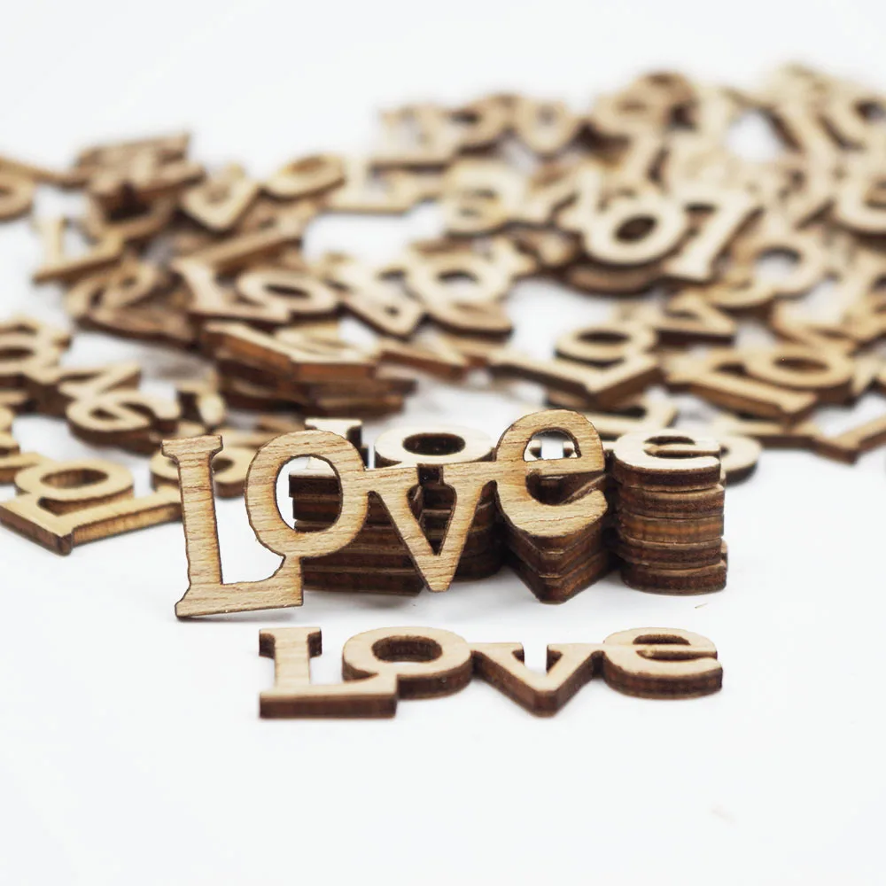 El Día de san valentín Corazón de Artesanías de Madera Mini Chips de Amor Madera para Manualidades DIY de san Valentín, Día de la Fiesta de la Boda de la Tabla de Dispersión de la Decoración