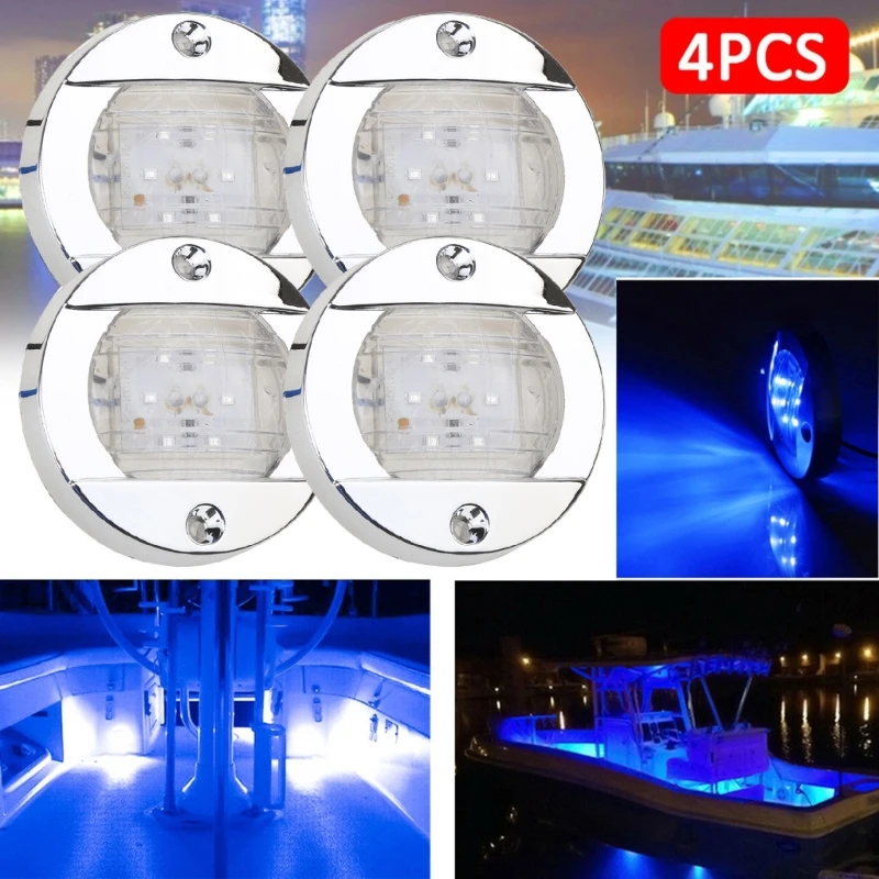 Marinos de los Barcos de LED de Luz de Popa de la Cubierta de la Luz de Cortesía Marina Interior de la Cabina Luces de 4x