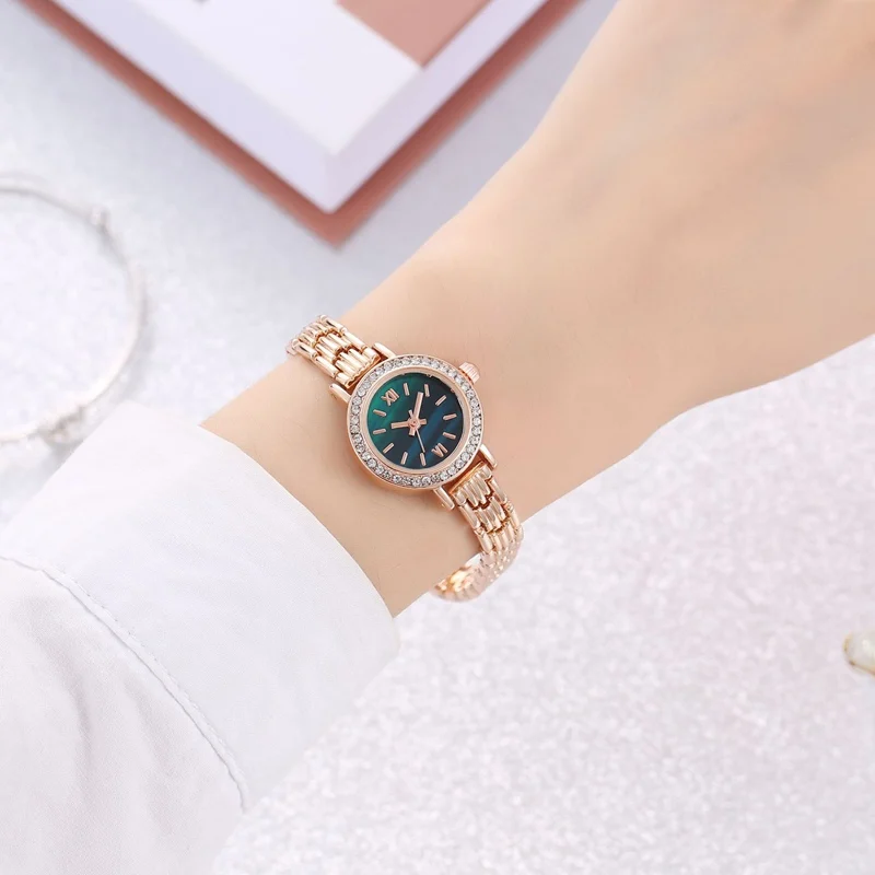 Nueva Moda Reloj de Oro Rosa de las Mujeres Relojes de Damas Casual Reloj de Cuarzo Banda de Acero Inoxidable de las Mujeres del reloj reloj de Pulsera