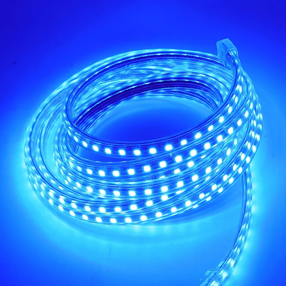 SMD 2835 LED Tira Regulable 220V 240V UE Impermeable 120 LEDs/m Cinta de opciones la Cinta Flexible de Luz LED Rojo Verde Azul blanco Blanco Cálido